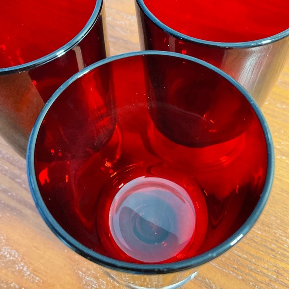 Vintage Luminarc Cavalier Ruby Red 4 oz Glassware 4” - Made in France - Picture 5 of 16